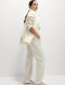 Woven Straight Leg Trousers with Stretch
